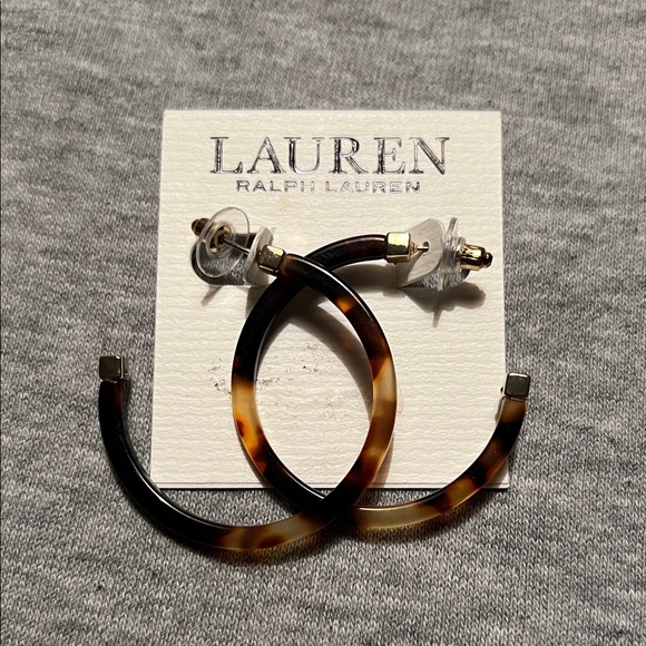 *NWT* Ralph Lauren Tortoise Shell Hoops - Picture 1 of 3